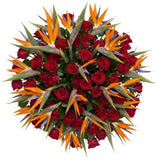 Pretty Bouquet of Roses with Birds of Paradise Blooms