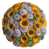 Pretty Bouquet of Sunflowers and Scabiosa - Flowers Box London