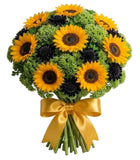Pretty Bouquet of Sunflowers and Scabiosa - Flowers Box London