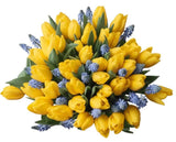 Pretty Bouquet of Tulips with Muscari - Flowers Box London