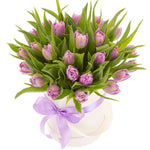 Pretty Box of Double Tulips