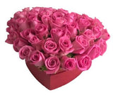 Pretty Box of Pink Roses in a Box - Flowers Box London