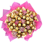 Pretty Chocolate Bouquet with Fresh Carnations