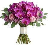 Pretty Phalaenopsis Orchids with Spray Roses Bouquet - Flowers Box London