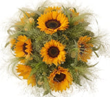 Pretty Sunflowers in Panicum Grass Bouquet - Flowers Box London