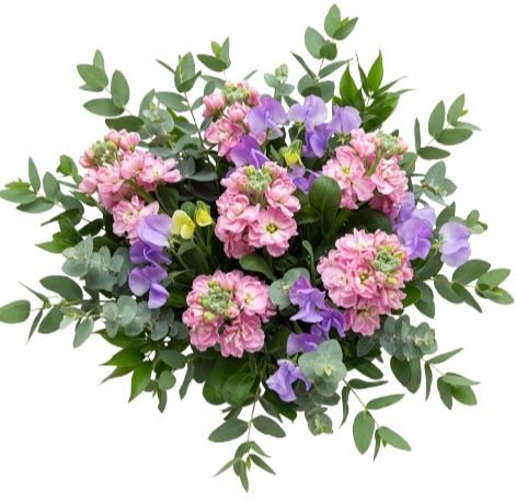 Pretty Sweet Pea and Stocks Bouquet - Flowers Box London