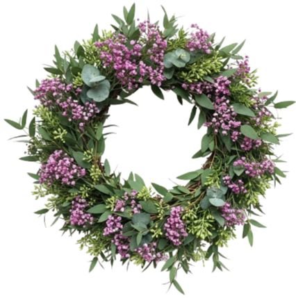 Pretty Wreath Gypsophila and Greenery - Flowers Box London