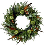 Pumpkin & Feather Glow Wreath