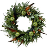 Pumpkin & Feather Glow Wreath
