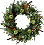 Pumpkin & Feather Glow Wreath