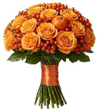Pumpkin Spice Rose Charm Bouquet - Flowers Box London