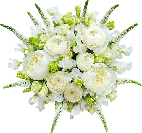 Pure Harmony in White Bouquet - Flowers Box London