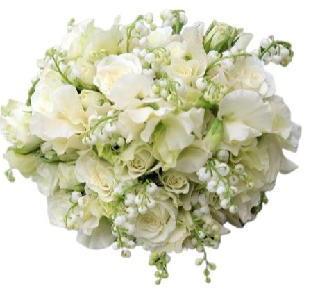 Pure White Bouquet of Scented Flowers