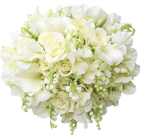 Pure White Bouquet of Scented Flowers