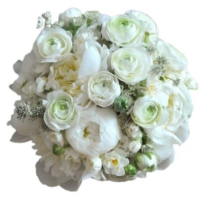 Pure White Peonies and Ranunculus Luxury Bouquet - Flowers Box London