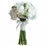 Pure White Peonies and Ranunculus Luxury Bouquet - Flowers Box London
