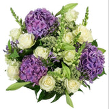 Purple and White Garden Bouquet - Flowers Box London
