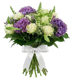 Purple and White Garden Bouquet - Flowers Box London
