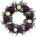 Purple and White Halloween Wreath