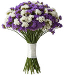 Purple and White Limonium Bouquet - Flowers Box London