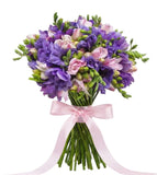 Purple Anemone & Pink Freesias Bouquet - Flowers Box London
