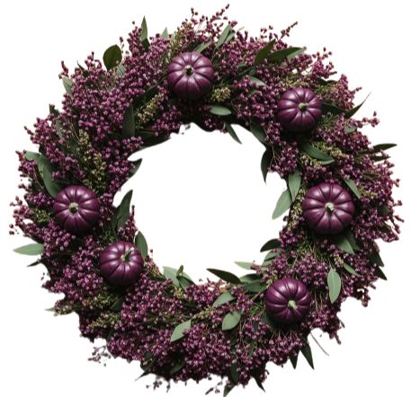 Purple Harvest Door Wreath