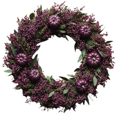Purple Harvest Door Wreath - Flowers Box London
