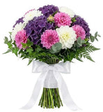 Purple Hydrangea with Dahlia Luxury Bouquet - Flowers Box London