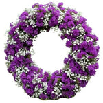 Purple Limonium and Gypsophila Wreath - Flowers Box London