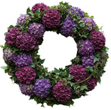 Purple Palete Hydrangea Door Wreath - Flowers Box London