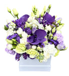 Purple Phalaenopsis and Lisianthus Box - Flowers Box London