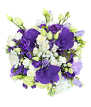 Purple Phalaenopsis and Lisianthus Box - Flowers Box London