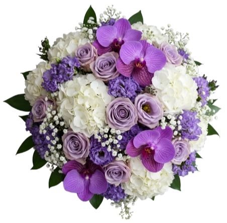 Purple Serenity Bloom Cluster Bouquet - Flowers Box London