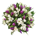 Purple Tulips and Freesias Bouquet