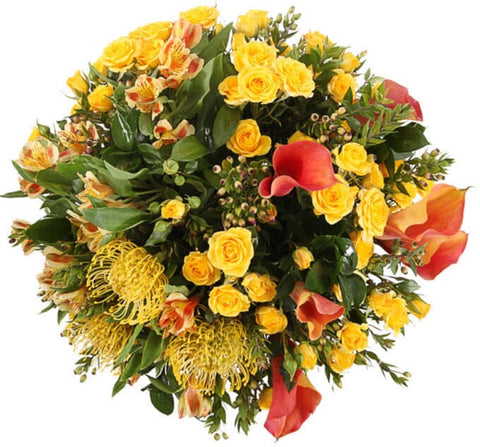 Radiance of Sunset Blossoms Bouquet