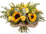 Radiant Yellow & Gold Flowers Bouquet