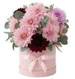 Raffined Pink and Burgundy Dahlia - Flowers Box London