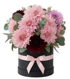 Raffined Pink and Burgundy Dahlia - Flowers Box London