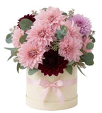 Raffined Pink and Burgundy Dahlia - Flowers Box London