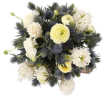 Rafined Bouquet of Hyacinth and Ranunculus with Eryngium