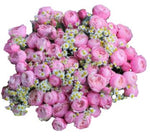 Ranunculus with Daisy Tanacetum Blooms Bouquet