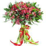 Red Alstroemeria Bouquet - Flowers Box London