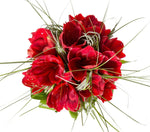 Red Amaryllis in Bear Grass Bouquet