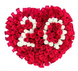 Red and White Roses Box with Numbers