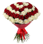 Red and White Spiral Bouquet