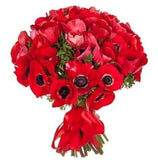 Red Anemone Bouquet - Flowers Box London