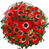 Red Anemone Nest Bouquet - Flowers Box London