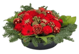 Red Festive Box Arrangement - Flowers Box London