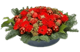 Red Festive Box Arrangement - Flowers Box London