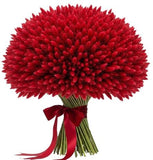 Red Lagurus Bouquet - Flowers Box London